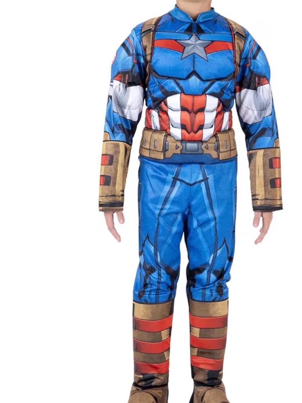 Marvel Boys Blue and Red Superhero Muscle 6 to 8 years old